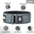 thumbnail image 2 of RIMSports Nylon Weight Lifting Belt for Workout Gym Squat and Deadlift, Gray S, 2 of 8