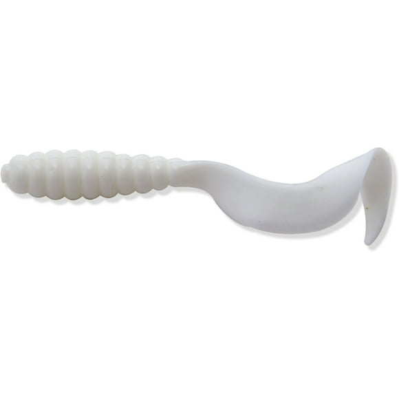 Mister Twister 6T6M 1 Curly Tail 6" White, Curly Tail 6" White