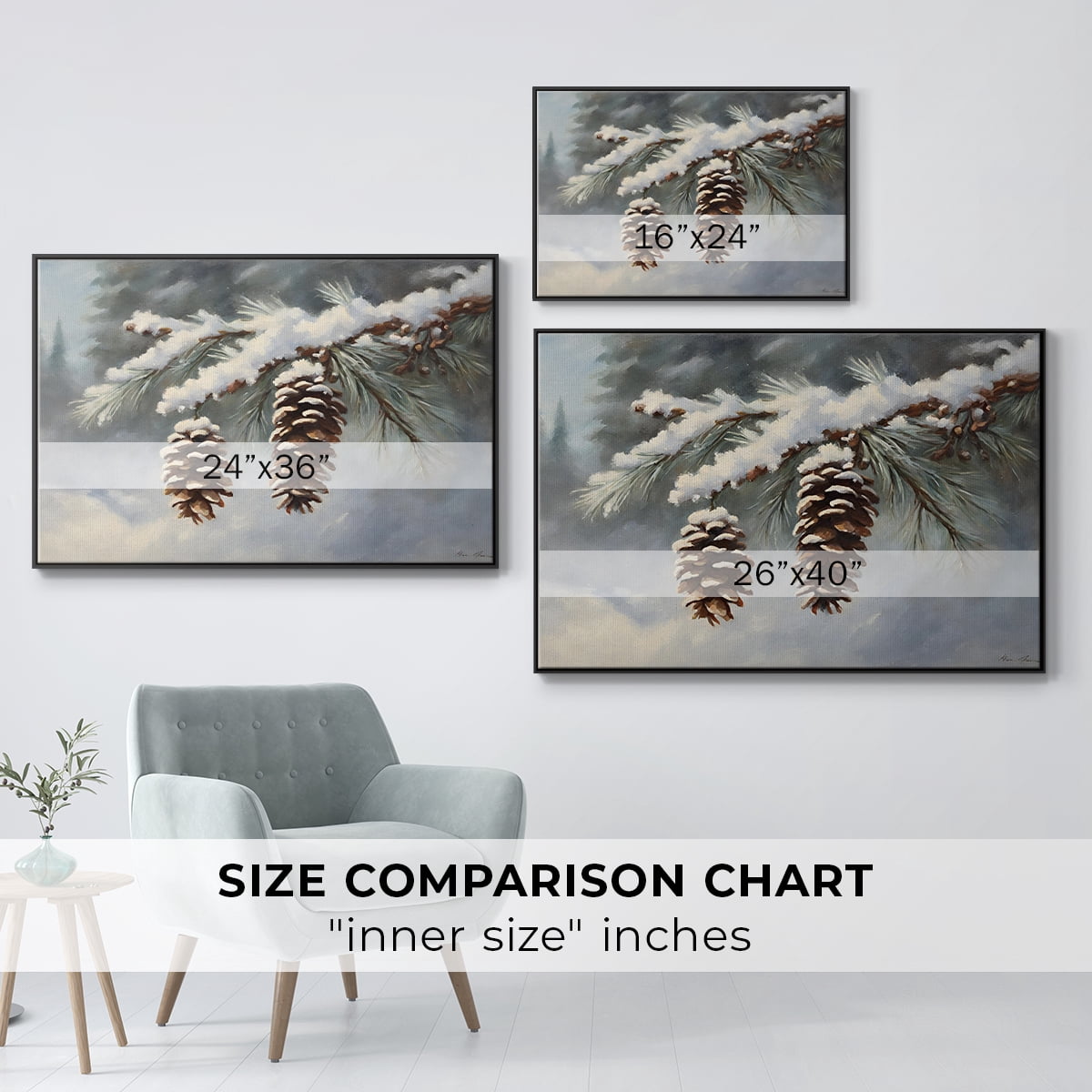 Vintage Landscape-CXCVIII By Wexford Home Framed in Black Wood Gallery Wrapped Canvas 17 in. x 25 in.