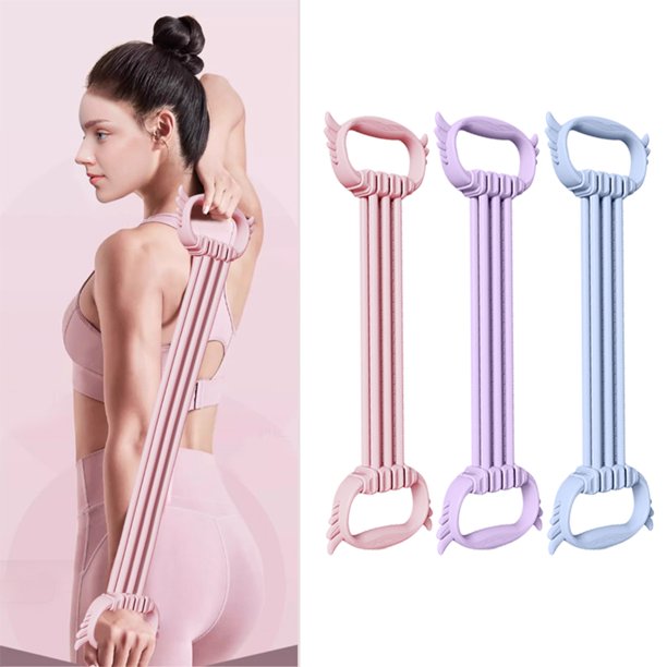 Bandas de resistencia ajustables en forma de 8 para mujer | Cuerda elástica de entrenamiento para la espalda con hombros | Multirresistencia de 6 capas | Fitness portátil para el hogar |