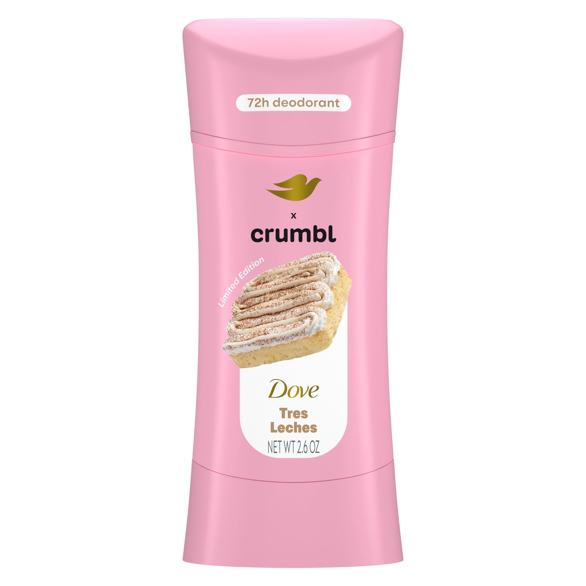 Dove & Crumbl Limited Edition Deodorant Crumbl Tres Leches For Odor Protection ,2.6 oz
