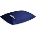 thumbnail image 5 of Parkdale Set of 2 Ultra Soft Microfiber Zippered Pillow Cases (King, Navy), 5 of 7
