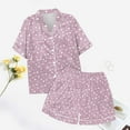 thumbnail image 6 of vigerkar Pajama Sets For Women 2 Piece PJ Sets Short Sleeve Lounge Set Fashion Sleepwear Purple, L, 6 of 6