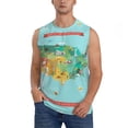 thumbnail image 2 of Picia USA Tourist Map mens Cotton Tank Undershirts , Moisture-wicking Ribbed Tanks, Lightweight Cotton Tank Undershirts-Small, 2 of 8