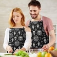 thumbnail image 3 of Black Occult Symbol Pattern Apron-Garden Aprons for Women with Pockets-Cotton Linen Waterproof Kitchen Cooking Gardening Aprons Adjustable for Kitchen,Cooking,BBQ and Salon 33x27 Inch, 3 of 7