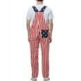 thumbnail image 6 of American Flag Overalls Adjustable Straps Mens Red White Blue Bib Coveralls 4th of July Romper, 6 of 8