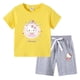 thumbnail image 3 of Hello Kitty-Camiseta de algodón con estampado de dibujos animados para niños y niñas, traje de dos piezas con pantalones de manga corta, verano, 3 of 5