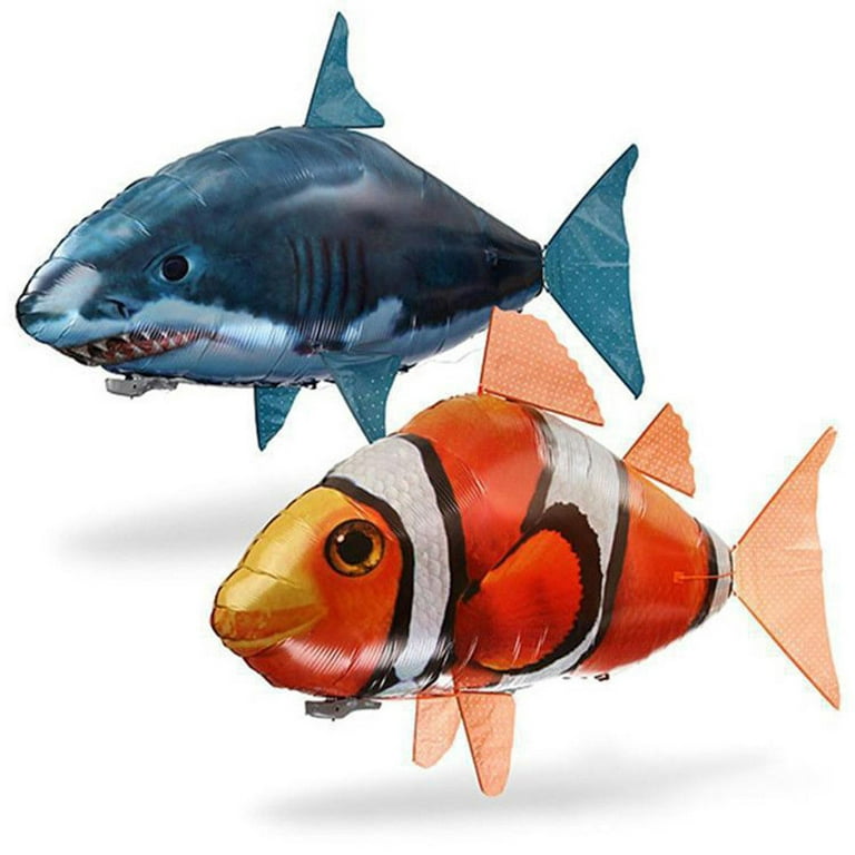 1pcs Air Swimming Fish Toys Drone RC Shark Clown Fish Balloons Nemo  Inflatable with Helium Plane Toys Party Kids Christmas Gift 