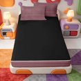 thumbnail image 4 of Erosebridal Line Art Pattern Zipper Full Size Comforter Sets with Fitted Sheet and 2 Pillowcases,Abstract Stripes Zipper Bedding Set,Black Reversible,4-Piece, 4 of 7