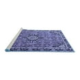 thumbnail image 2 of Ahgly Company Machine Washable Indoor Square Persian Blue Traditional Area Rugs, 5' Square, 2 of 4