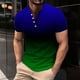 thumbnail image 2 of Camisas de Manga Larga para Hombres, Botón de Impresión Casual Camisa de Cuello Redondo Hecha de Poliéster Ligero para Todo el Uso de Temporada, Camisas de Manga Corta para Hombre, 2 of 5