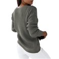 thumbnail image 4 of Apepal Sweaters for Women Women's Sweater Casual Long Sleeve V Neck Solid Loose Chunky Knit Pullover Tops Fall Sweaters for Women Gray XL, 4 of 6