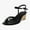 Black Faux Leather/Cork Heel, variant on Witt Women's Sandals Black Patent Faux Leather Size 12 M