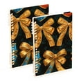 thumbnail image 2 of Bows Ring Binder Notebook Journey Note Diary College Ruled Spiral Notebook Study Loose Leaf Paper A5 60 Pages, 2 of 8