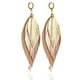 thumbnail image 1 of Vangania aretes largos de plumas doradas con perla mayorca joyería artesanal, 1 of 4