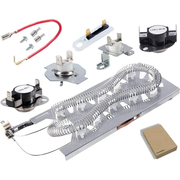 𝐔𝐩𝐠𝐫𝐚𝐝𝐞 MEDB835DW4 MEDB855DC4 MEDB855DW4 MEDE200XW0 MEDE250XL0 Dryer Heating Element kit Replacement for  Dryer Include Thermostat, Thermal Fuse