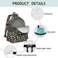 thumbnail image 4 of Mushroom and Butterfly Black Pattern Backpack for School, Cute School Bag with Adjustable Shoulder Straps and Padded Back, 13.4"x11"x4.7", 4 of 5