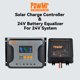 thumbnail image 3 of Controlador de carga Solar PowMr 30A 60A 80A PWM, detección automática, controlador de sistema de batería de 12V 24V 36V 48V con ecualizador de batería, 3 of 5