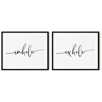 Inhale Exhale Canvas Wall Art Prints (Set of 2 Unframed Wall Art, 11 x 14 inches )