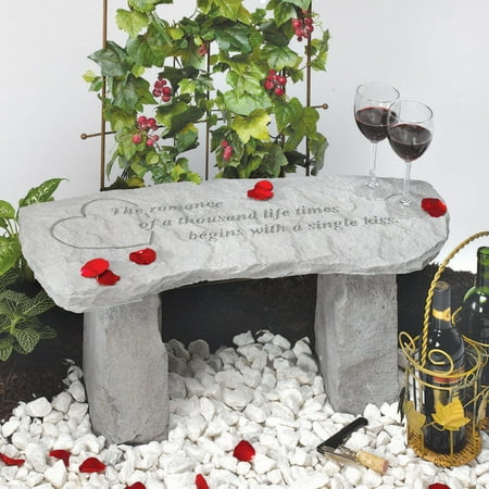 Kay Berry The Romance Of A Thousand Lifetimes Small Garden Bench - 29 in. Cast Stone