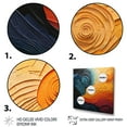 thumbnail image 3 of Designart "Blue Orange Op Art Rhythmic Illusion II" Abstract Canvas Print, 3 of 5