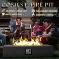 thumbnail image 6 of VENTOPYR 2-Piece Outdoor Rectangle Terrazzo White Propane Fire Table Set with Tank Cover Table, 6 of 7