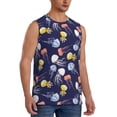 thumbnail image 2 of Uemuo Colorful Jellyfish Pattern Men's Sleeveless T-Shirt,Muscle Athletic Tank Top, Moisture-wicking Quick-dry Breathable Classic Tee Top for Gym Run Outdoor Sports-Small, 2 of 8