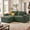 Green, variant on Asofer Corduroy Boneless Cloud Loveseat, Plush Sofa Bed Sleeper Couch, No Assembly, for Living Room, Apartment, Black