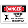 thumbnail image 1 of SignMission OS-DS-A-1824-L-1085 Signal de Danger OSHA 18 x 24 Po - Espace Confiné Entrer dans le Réservoir par Permis Seulement, 1 of 1