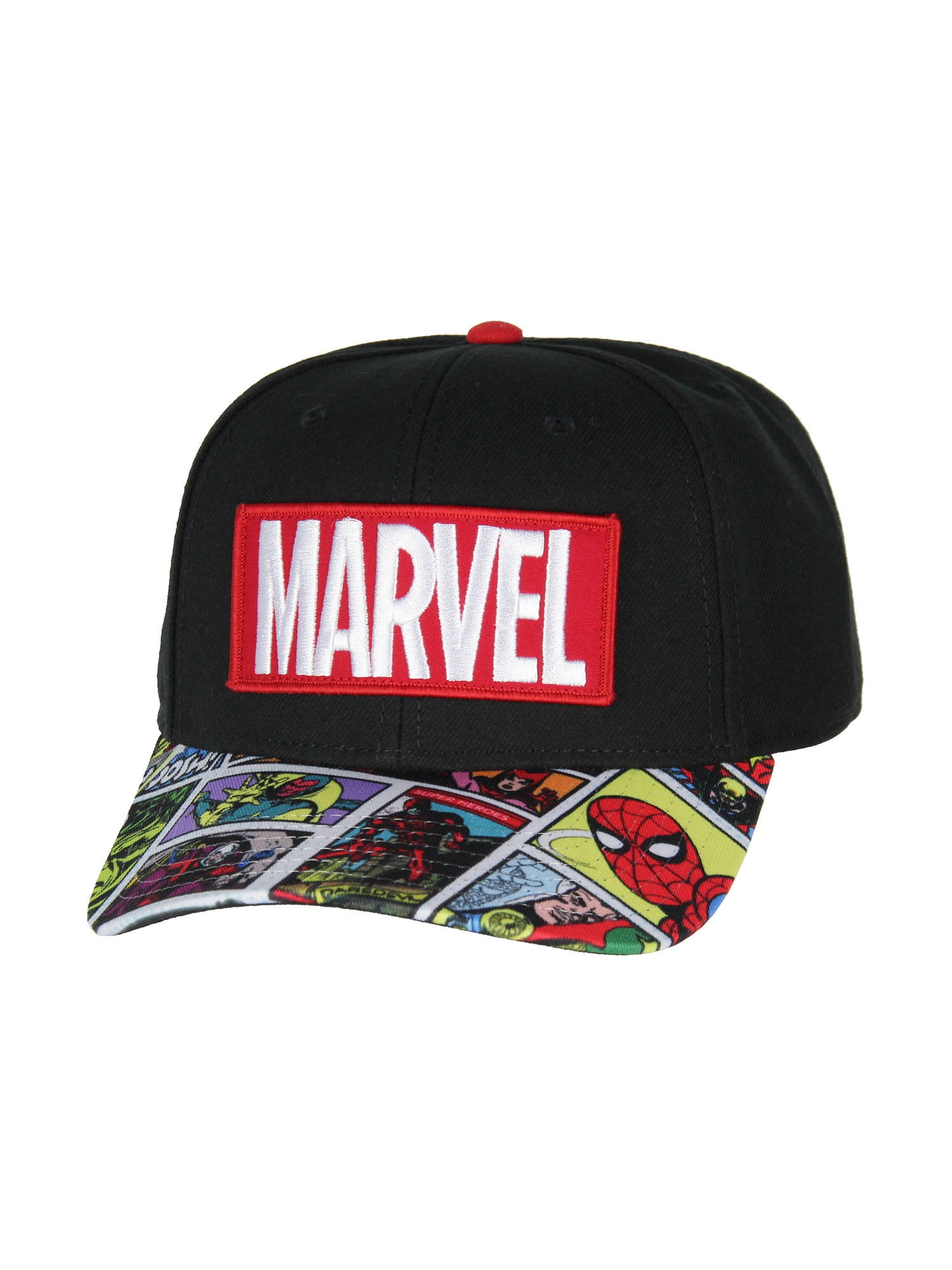 Marvel Hat For Men Vintage Comic Scenes Embroidered Marvel Logo Superhero Snapback Hat Cap