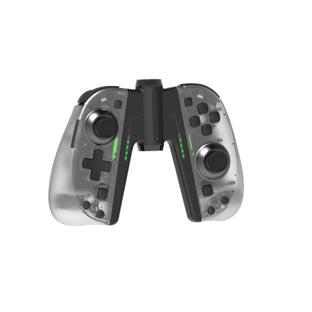 Motion Controllers pair with a USB Type-C Charging Cable & Joy-Con Alternative compatible with Nintendo Switch - Clear White