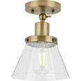 thumbnail image 3 of P350198-163-Progress Lighting-Hinton - 1 Light Flush Mount-Vintage Brass Finish, 3 of 7
