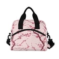 thumbnail image 2 of Lunch Bag Portable Crossbody Meal Bag Cooler Bag Insulated Lunch Bag Food Bag Handheld & Crossbody Design Pink Plum Seamless, 2 of 6