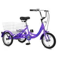 thumbnail image 3 of Lilypelle Tricycles 1 Speed 14/16 Inch Three Wheel Bike Cruiser Trike with Low-Step Through Frame/Large Basket/Backrest Saddle for Boy and Girl, 3 of 8