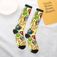 thumbnail image 4 of Daiia Sports Socks Animals Printed Novelty Crew Socks for Men Women Knee High Socks Cotton Socks Soft & Breathable Support Unisex Socks, 4 of 9