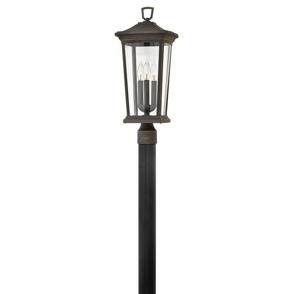 3 Light Large Outdoor Low Voltage Post Top or Pier Mount Lantern in Traditional Style 10 inches Wide By 22.75 inches High-Oil Rubbed Bronze Finish-E12