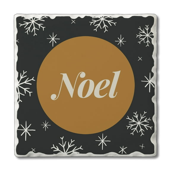 Thirstystone "Gold Noel" Single Tumbled Tile Coaster