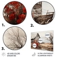 thumbnail image 3 of Designart "Red Farmhouse Rustic gracefulness I" Farm Metal Art Living Room, 3 of 5