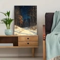 thumbnail image 5 of Qisvanset Framed Canvas Wall Art, 12x16 Inch Snowy Winter Forest Holiday Nature Wall Art, 5 of 5