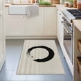 thumbnail image 3 of Entryway Rug 2'x3', Grey Striped Kitchen Runner Rugs Non-Slip Carpet Mats, Black Geometric Vintage Stripes Ombre Bedside Rugs Runners Washable Floor Carpet for Bathroom Laundry Room, 3 of 8