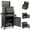 Black, variant on Demifill 2, in, 1 Rolling Tool Chest with 5 Sliding Lockable Drawers, Tool Box for Outdoor as Yard, Orange