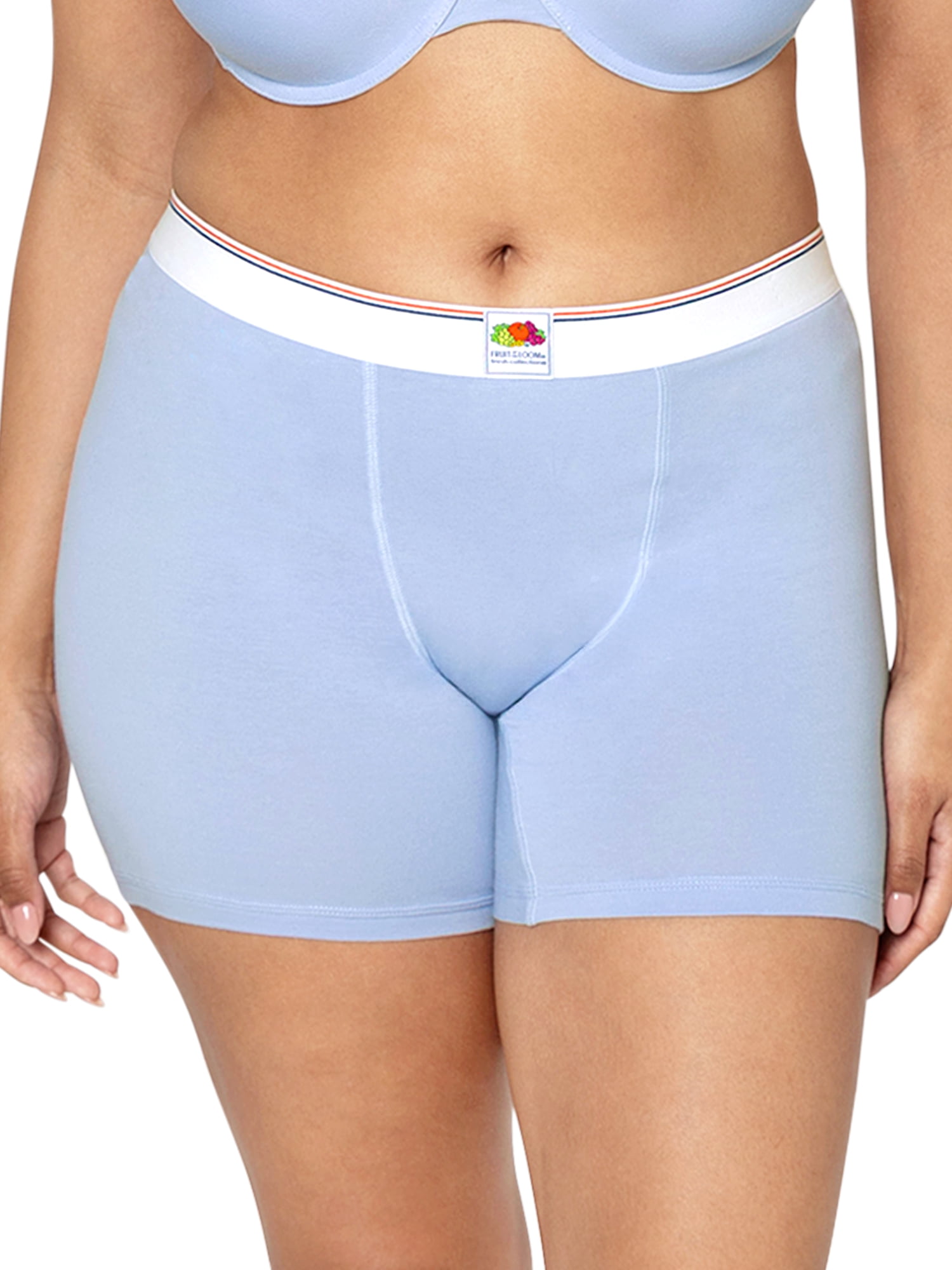 fresh collection by Fruit of the Loom Women's Cotton Boxer Brief 2-pack