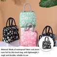 thumbnail image 2 of Soidarity Fiambrera portátil, bolsa de tela impermeable para alimentos, contenedor de almacenamiento de Picnic Florasl, estuche multifunción Kits de desorden para acampar Negro, 2 of 6