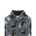 thumbnail image 3 of WIBACKER Toddler Kids Polar Fleece Warm Jacket Baby Boys Autumn Winter Zip Coat Stand Collar Outerwear - Dinosaur, 3 of 6
