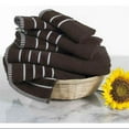 thumbnail image 2 of Lavish Home 67-0015-C 6 Piece Combed Cotton Towel Set, Chocolate Brown, 2 of 3