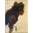 thumbnail image 3 of Jan Matejko 14x18 Black Modern Framed Museum Art Print Titled - Study of a Reciining Horse (1875), 3 of 5