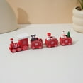 thumbnail image 6 of Wooden Christmas Train under $5! Cagogo Wooden Christmas Train Set, Colorful Assemble Style Train Decor, Tabletop Holiday Decoration for Home, Office, Festive Winter Village Scene, Gift Idea, 6 of 6