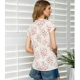 thumbnail image 2 of MINT PLUS PINK Womens Leopard Print Twist Front T-Shirt, 2 of 8