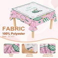 thumbnail image 4 of Pink and Green Pickleball Martini Mahjong Tablecloth 55" x 55" Tablecloth , Table Cloth and Table Covers, Stain Resistance Polyester Table Cover for, 4 of 6