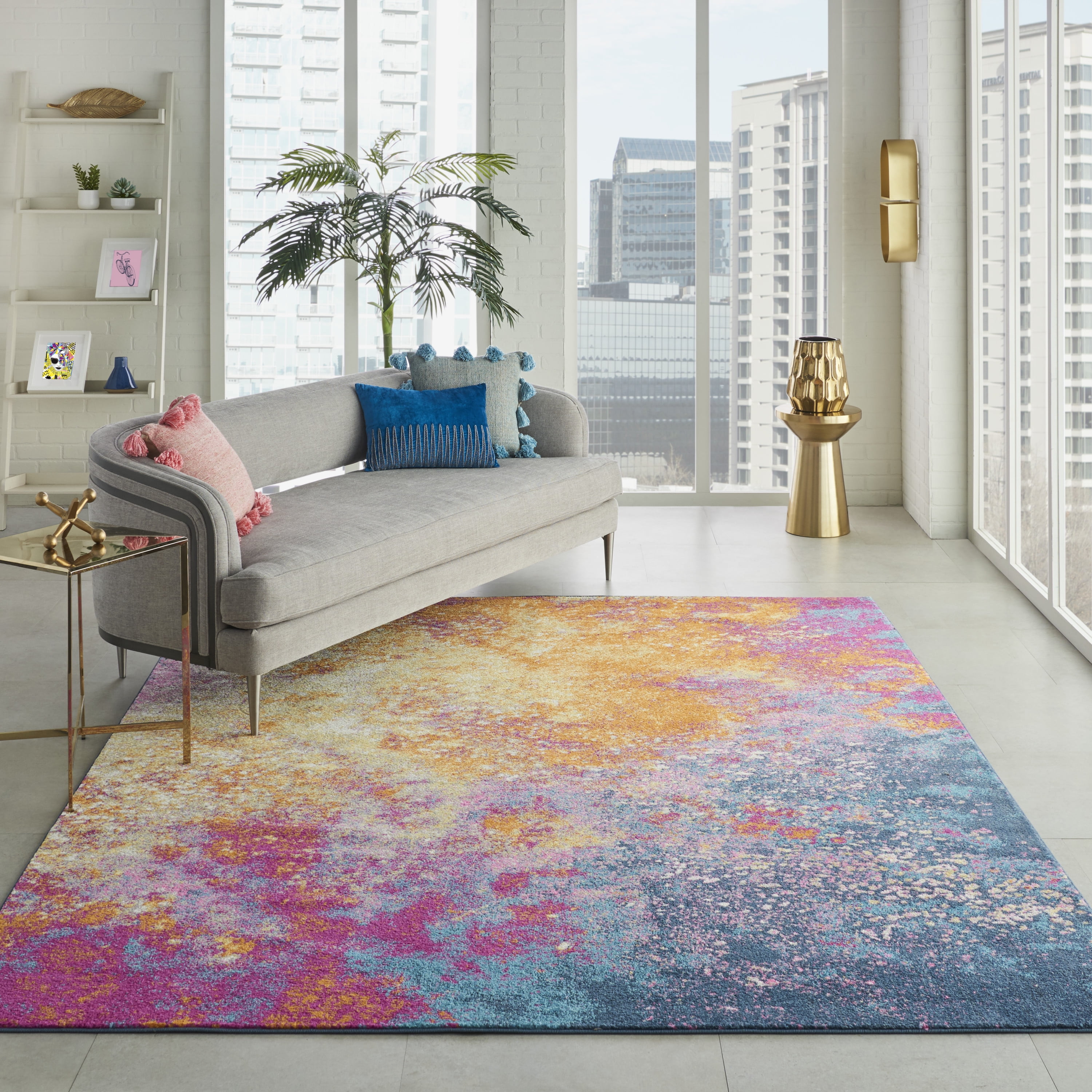 Nourison Passion Colorful Abstract Sunburst Area Rug